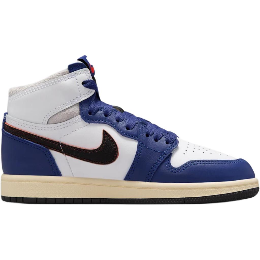 Air Jordan 1 Retro High OG PS Rare Air - Deep Royal Blue Детские кроссовки Белый Нейтрально-серый Черный FD1412-100