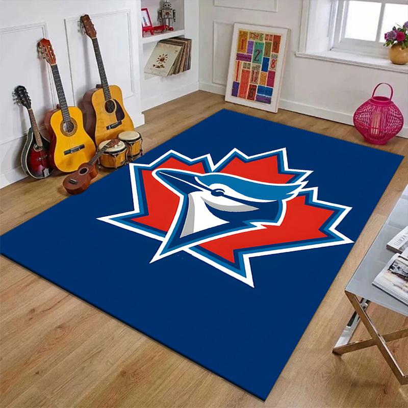 Toronto Blue Jays Printed Area Rug Carpet for Bedroom Living Room Home Decor Rugs Mat Non Slip Mat Rug for Bedside