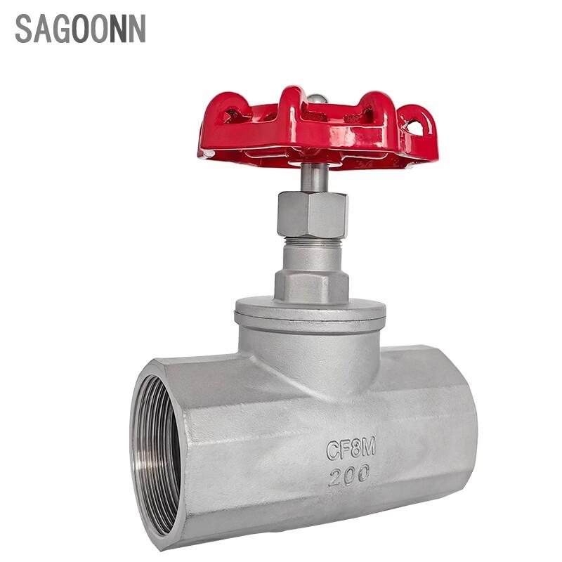 SAGOONN 304 Stainless Steel Threaded Globe Valve