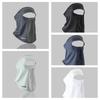 Solid Color Face Cover UV Protection Face Gini Mask Fashion Ice Silk Mask  Sports