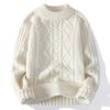 2023 Men's Half-Turtleneck Thick Knitted Pullover Sweater for Autumn and Winter