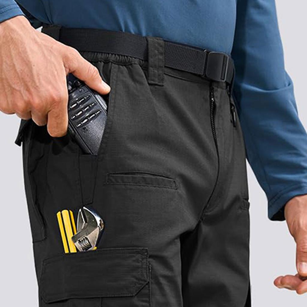 Мужские брюки рипстоп карго рабочие брюки с несколькими карманами дышащие для пеших прогулок альпинизма кемпинга строительные брюки