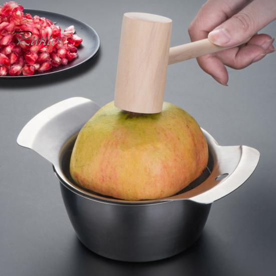 Набор открывалок для граната из нержавеющей стали с миской, ручной сеялка и инструмент для очистки для домашней кухни, овощечистка для фруктов с молотком