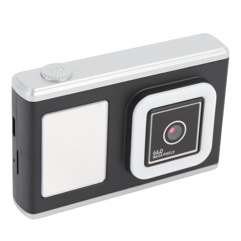 Digital Camera for Photography 64MP 1080P HD Dual Lens Travel Camera with LED Fill Light Selfie Mirror for Beginner
