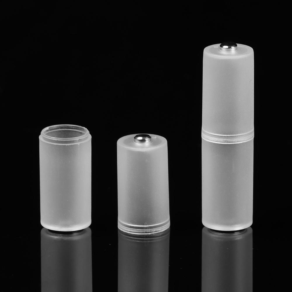 Прозрачный портативный конвертер-переключатель для аккумуляторов, чехол-адаптер для батареек размера AAA-AA