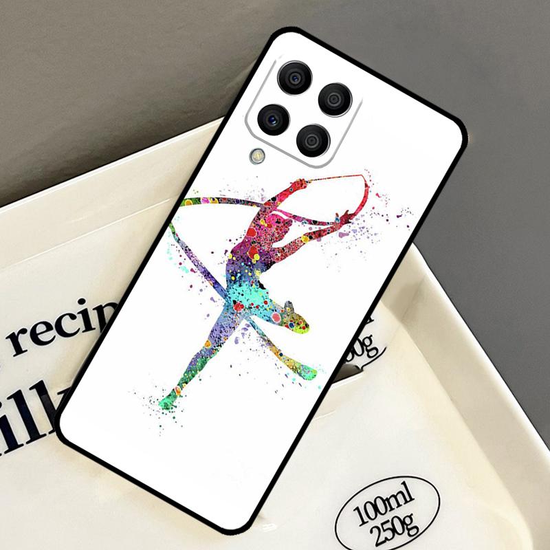 Акварельный Чехол для Гимнастики для Samsung Galaxy M33 M53 M13 M15 M35 M55 M32 M16 M36 M56 M54 M20 M52 M34 M14 M11 M31
