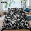 Home Living Luxury 3D Color Skull Bedding Set Duvet Cover Pillowcase Kids Bedding Set Queen and King EU/US/AU/UK Size