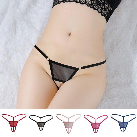 Stylish Solid Color Multicolor G-String Thong Open Crotch Women Accessory