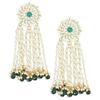 Lotus Design Kundan Dangler Earrings for Women