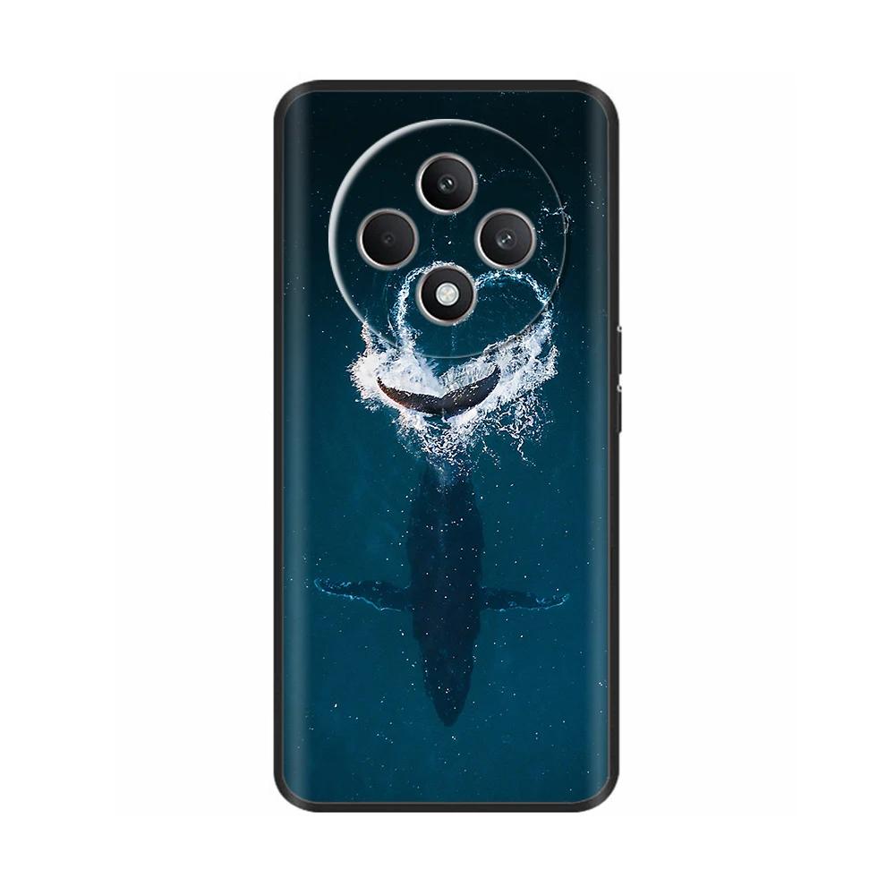 Чехол для Oppo Reno12 F CPH2687 Чехол Милое Сердечко Мягкий Черный Силикон Защитные Чехлы для Reno 12F Reno12F 5G 2024 Fundas