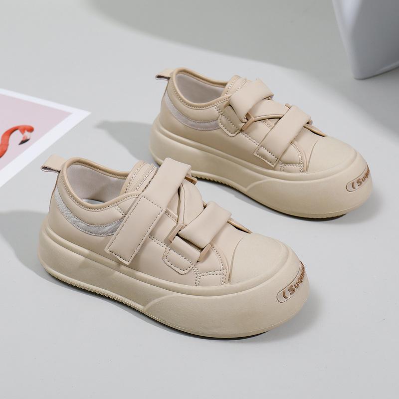 Женские легкие кроссовки на платформе, модные нескользящие дышащие прогулочные туфли, спортивная обувь, повседневные кроссовки из искусственной кожи для женщин