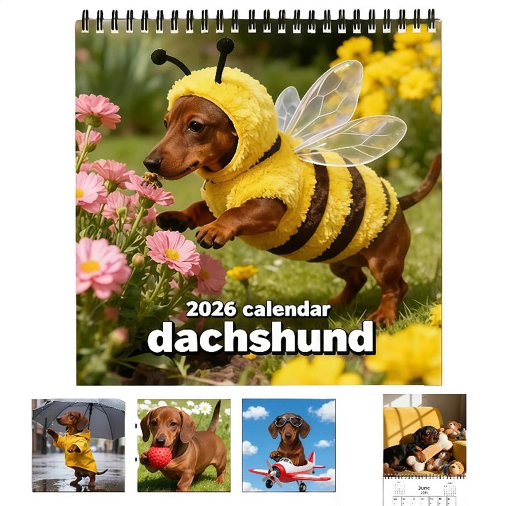 Настенный календарь на 2026 год, Собака, Ежемесячный настенный календарь, Годовой, Ежемесячный планер, Расписание, Органайзер, Настенный календарь для записи встреч