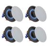 Herdio Bluetooth Speaker Ceiling Recessed Ceiling Installation Speaker Round 160W Recessed Installation Speaker System 4-inch 2-way Ceiling-mounted (4
