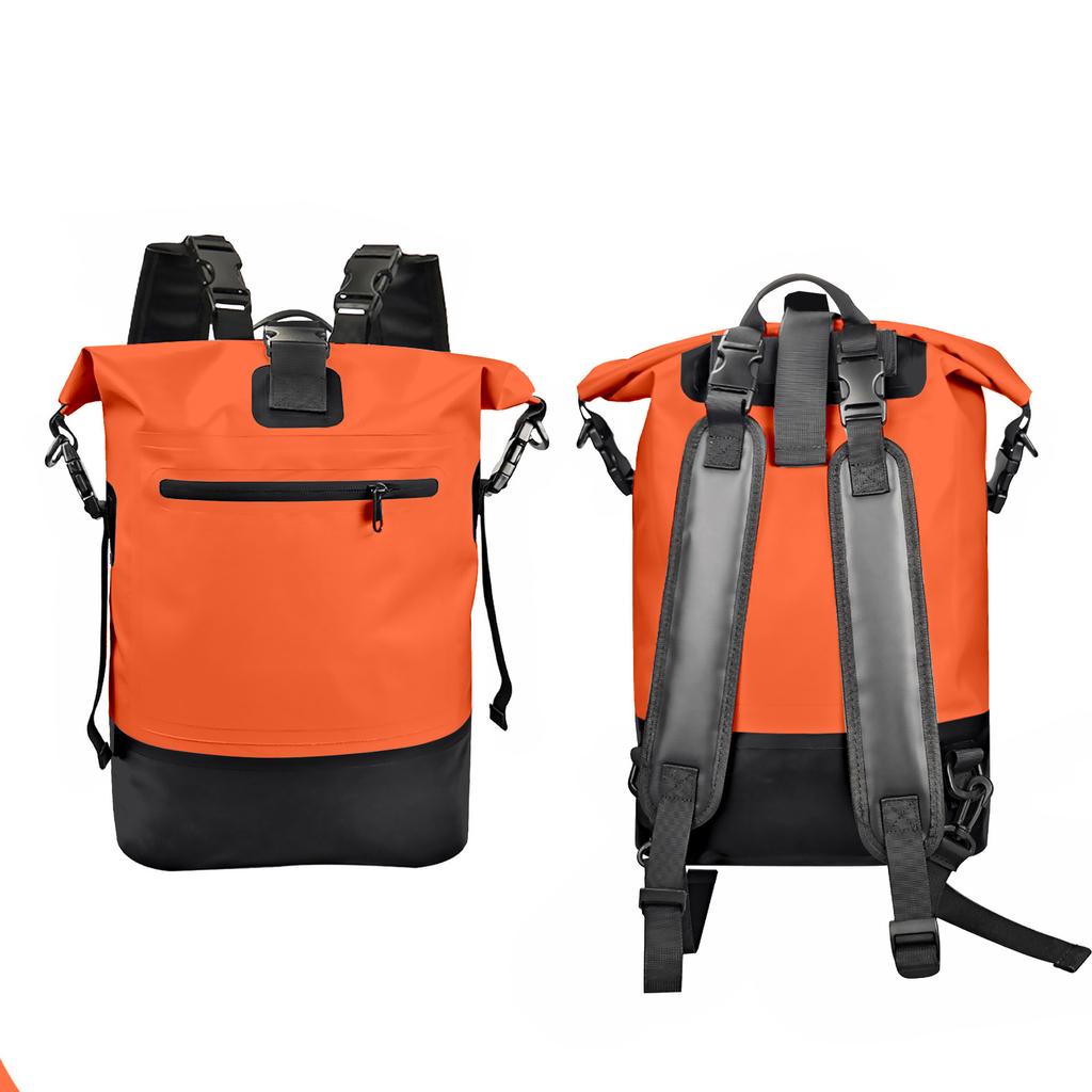 Outdoor Pvc Sports Mountaineering Bag, Rafting Camping Waterproof Bucket Bag Backpack Waterproof Dry Bag Backpack