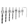 7Pcs Countersink Drill Bits Set Woodworking High Speed Steel Counter Sinker Drill Bit for Carpentry
