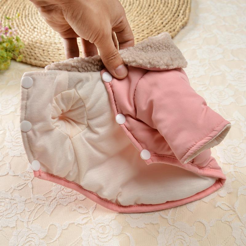 Winter Warm Cotton Pet Coat for Dogs Cats Thickened Cold Weather Apparel Suit for Teddy Corgi Pomeranian Bichon Small Breed Dog Clothing Cozy Jacket