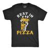 Rest in Pizza T-Shirt, Funny Halloween Shirts for Men, Pizza Skeleton Zombie Tee, Halloween Gift for Pizza Lovers, Halloween Costume for Men