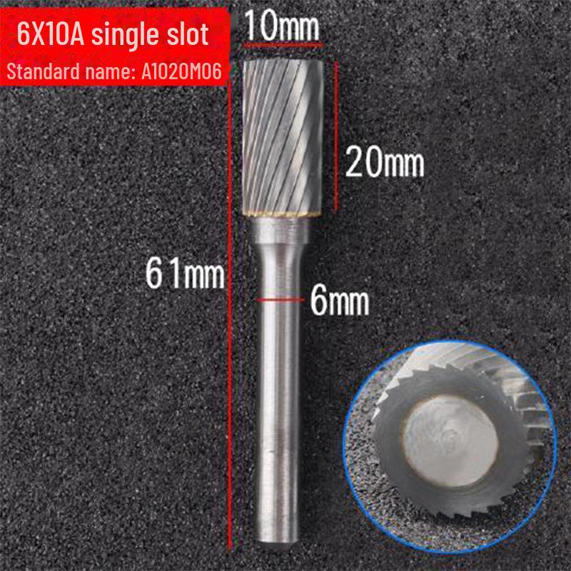 6mm Handle Tungsten Steel Grinding Head Carbide Rotary File for Polishing and Milling