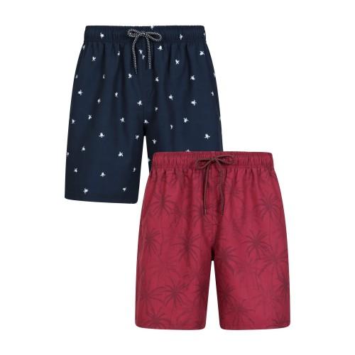 Mountain Warehouse Mens Aruba Swim Shorts (Pack of 2)