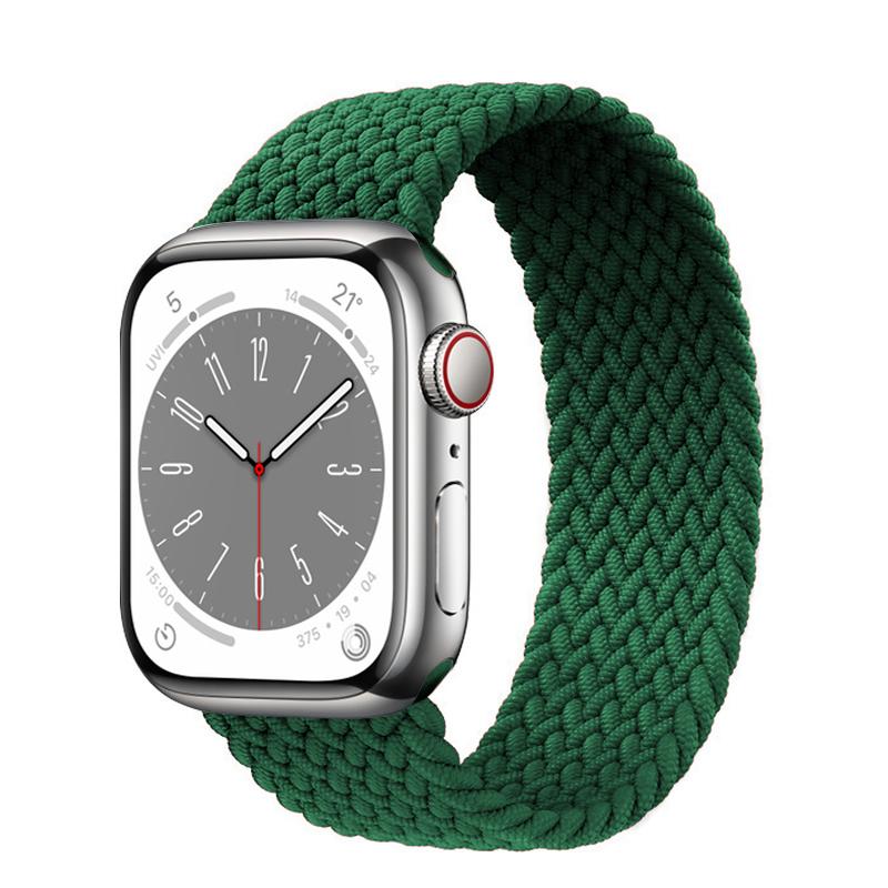 Ремешок для Apple Watch, ремешок 44 мм, 40 мм, 45 мм, 41 мм, 49 мм, 38 мм, 42 мм, эластичный плетеный браслет-петля соло, iwatch series 7 se 3 6 8 ultra