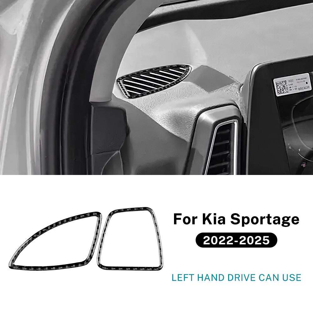Настоящее мягкое углеволокно для KIA Sportage NQ5 2024 2025 LHD RHD Автомобильная рамка накладка на воздуховод Внутренние аксессуары