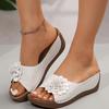Stylish Floral Wedge Sandals Soft Comfortable Platform Sandals with Hollow Women  Casual Shoes