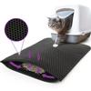 Cat Litter Mat Double Layer Waterproof Urine Proof Trapping Mat Easy To Clean Non-Slip Toilet Pad Cat Scratch Pad Large Foot Pad