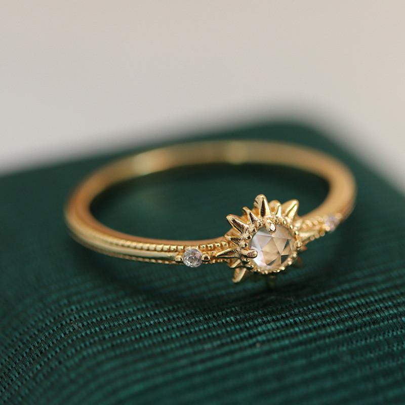 Copper Chic Retro Ring For Women Adjustable Size Unique Geometric Fashion Statement