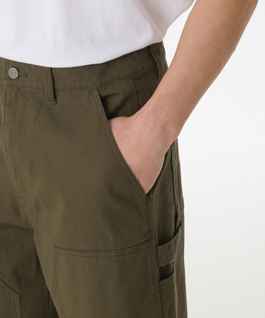 MUSINSA STANDARD Canvas Wide Double Knee Carpenter Pants [Khaki]