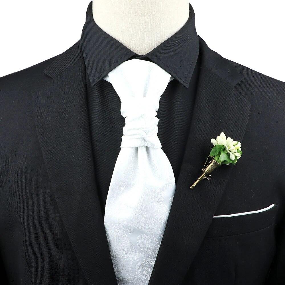 Мужской, Галстук с пейсли, Набор брошей для галстука, Красный, Черный, Регулируемый галстук, Роскошный, Смокинг, Свадьба жениха,