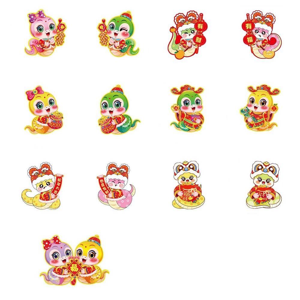 Chinese Ornaments Chinese New Year Decorations 2025 New Year Red Couplets Chinese Door Stickers Door Couplet New Year Accessory