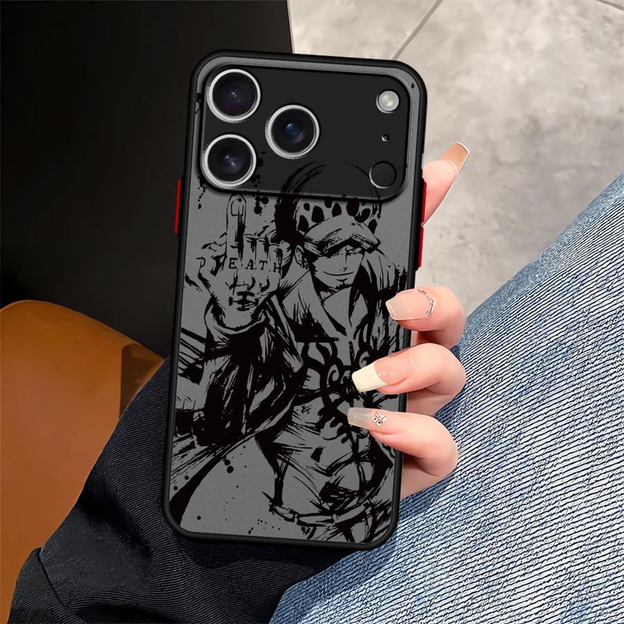 Чехол для телефона One Piece Law Luffy Back Cover Case для iPhone 17 Pro Max 13 Mini Air 15 X XS XR 16 Plus 11 12 14 17P 16P 7 8 SE