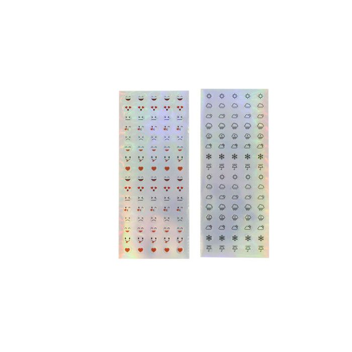 MégaCréa DIY - Sticker holographique smiley emoji et météo 160 pièces