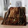 Мягкое плюшевое одеяло с 3D героями меча и магии в стиле ретро, ​​фланелевое одеяло для гостиной, спальни, кровати, дивана, пикника