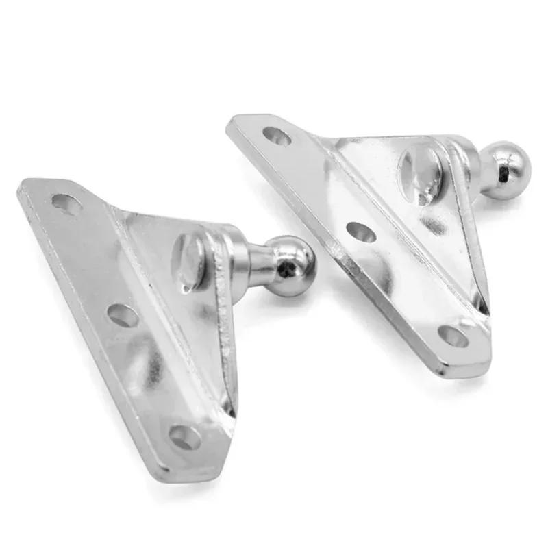 2PCS 10MM Silver Ball Stud Shock Struts Gas Prop Strut Spring Mounting Brackets Connector Zinc Plated Steel For RVs Campers Home