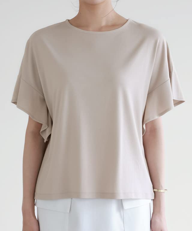 Прохладный на ощупь расклешенный рукав, крой и пошив, впитывающий воду, быстросохнущий, с защитой от ультрафиолета, чехол для тела, размер L, серо-бежевый MD [Clown], женская футболка