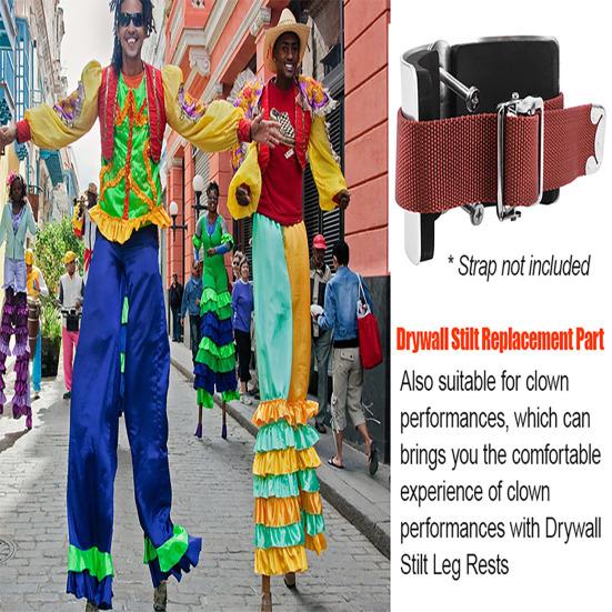 Сменные аксессуары для ходулей из гипсокартона Комплект ходулей Нержавеющая, коррозионностойкая изогнутая пластина Гипсокартоновые манжеты для ног Крепление для ходулей