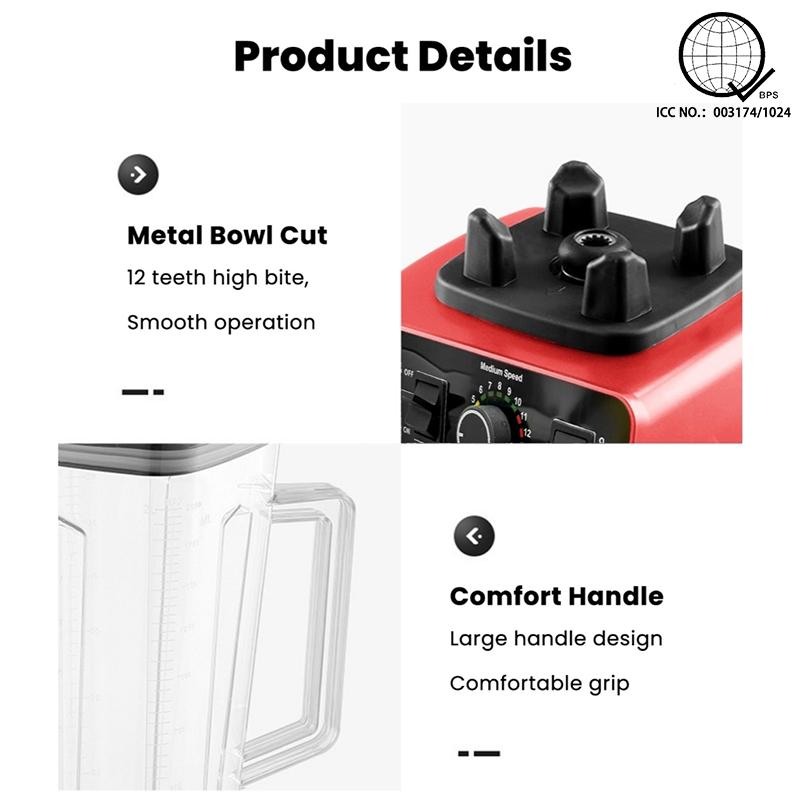 OUTDOORMORE Мощный блендер 2,5 л 3-в-1 Соковыжималка для фруктов и овощей Высокая мощность