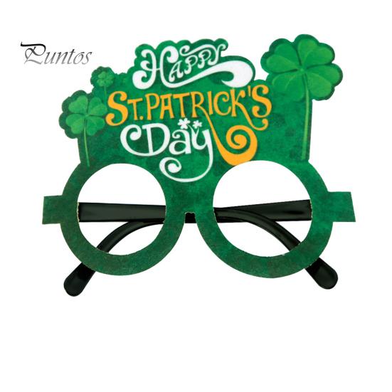 St. Patricks Day Glasses Shamrock Green Cartoon Letter Decor Unisex Party Hat Beer Eyewear Photo Prop Costume Accessories