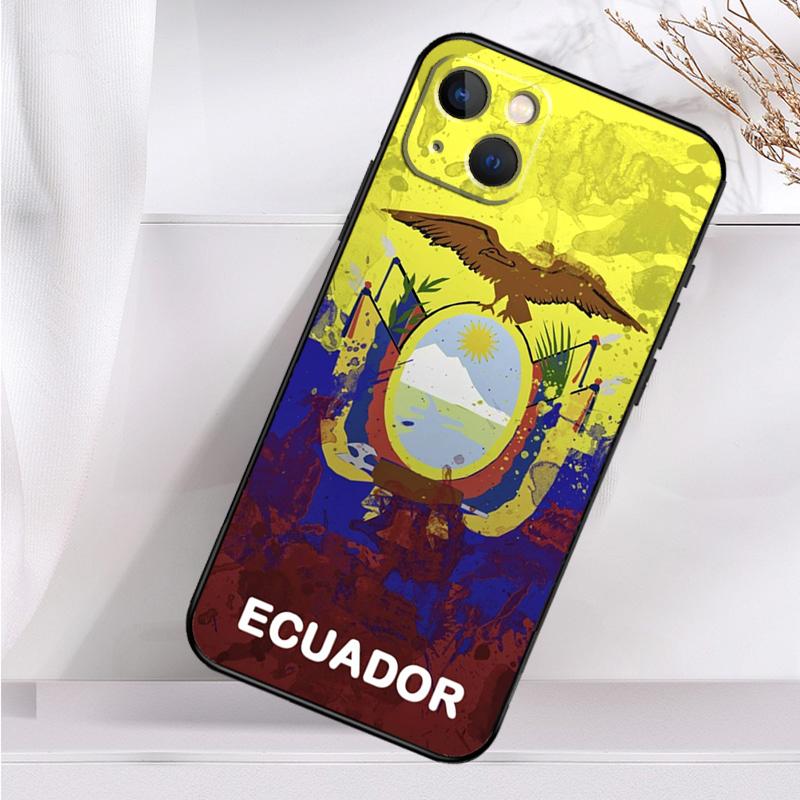 Ударопрочный чехол с флагом Эквадора для iPhone 17 11 14 15 16 Pro Max Plus 12 13 Mini 16e 17 Air Чехол для телефона