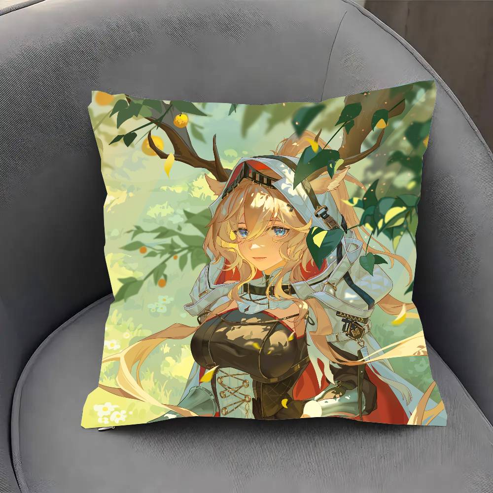 Viviana Anime Aarknights Pillow Case Fashion Square Pillowcase Bedroom Sofa Room Ins Decoration Leisure