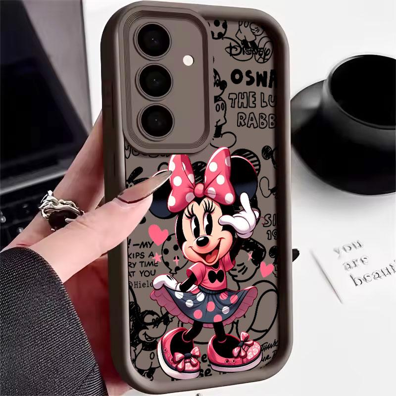 Чехол Minnie Mouse Disney Cartoon S26Ultra для Samsung Galaxy S26 S25 S24 S22 S23 Ultra S21 Plus S20 S25 FE Защитный Мягкий Чехол