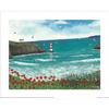 Jo Grundy The Lighthouse At Poppy Bay Paper Print