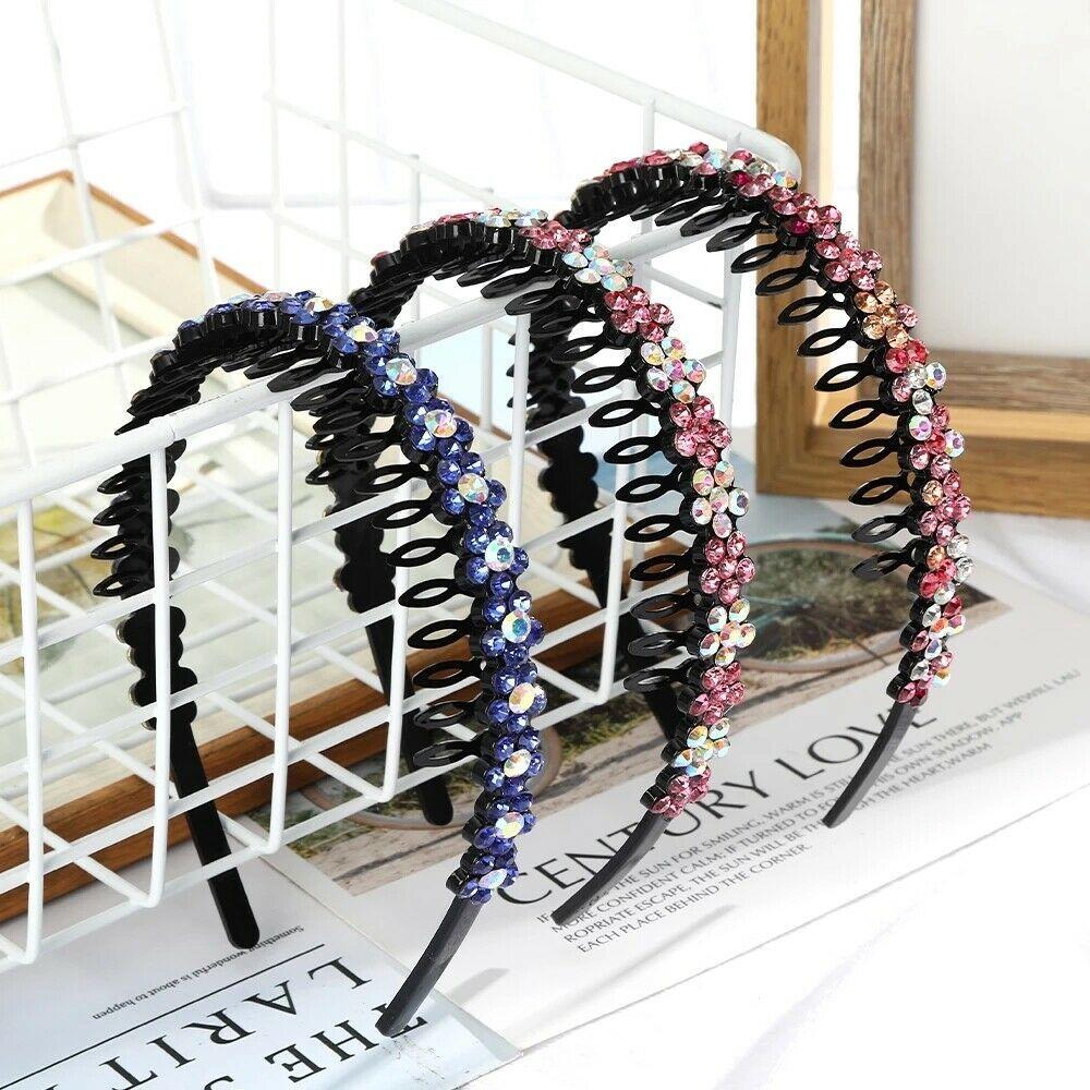 Headwear Hair Accessories Hair Band Hoop Tooth Comb Headband Rhinestone Hairband Crystal Flower