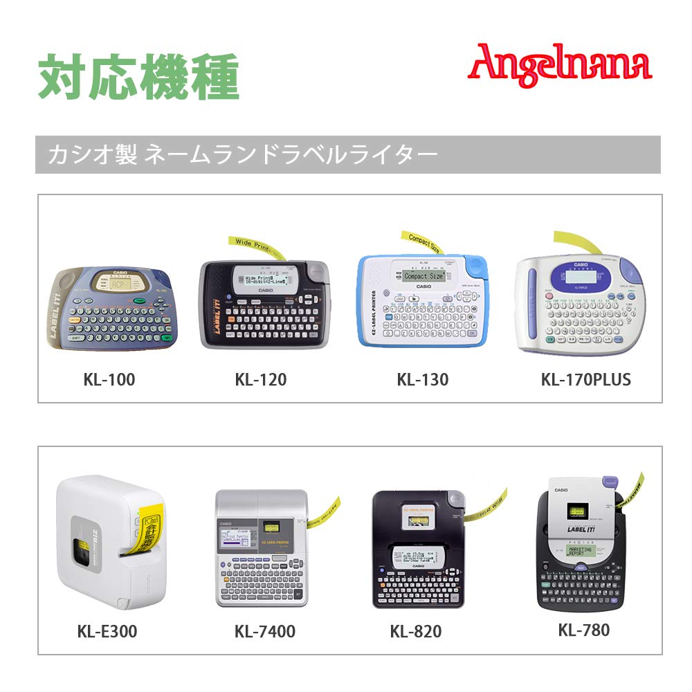 Совместимая лента Casio Name Land шириной 9 мм с черными буквами, набор из 6 цветных лент, картридж для этикеток, синяя/зеленая/красная/белая/прозрачная/желтая