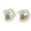 [R7999] - White 'Perla' Earrings - 8 Mm