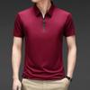 Летние мужские поло с короткими рукавами, свободные повседневные футболки с лацканами, дышащие, впитывающие пот топы больших размеров