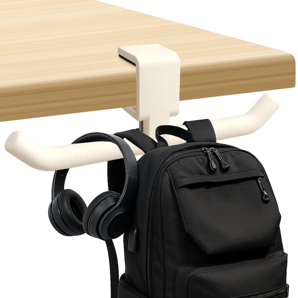 Iron Desk Bag Hook Durable Desk Side Hook Modern Schoolbag Hook Office Desktop