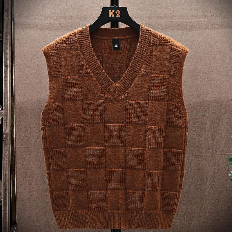 Свитер Майка Мужской жилет Подкладка Свитер без рукавов с v-образным вырезом Свитер Пара теплый жилет 15 различных форм цветов в разных цветах