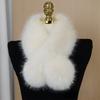 Outdoor Soft Plush Faux Fur Scarf Winter Warm Cross Scarf Thicken Fake Fox Hair Neck Collars Women Girls